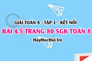 Giải bài 4.5 trang 80 Toán 8 Tập 1 SGK Kết nối tri thức